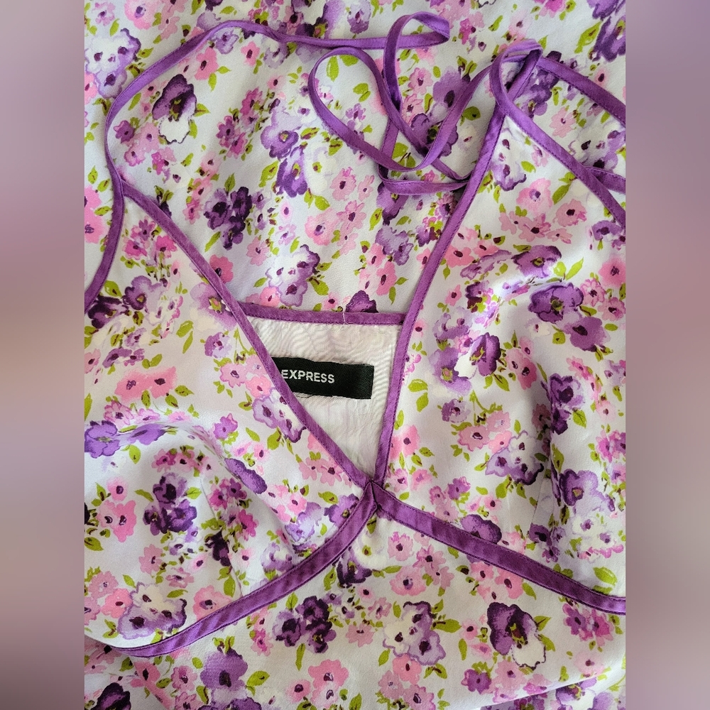 Express silk/rayon Floral dress